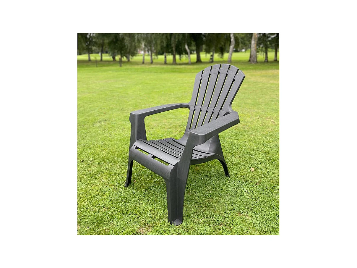 Fauteuil Adirondack en résine polypropylène (Lot de 2)