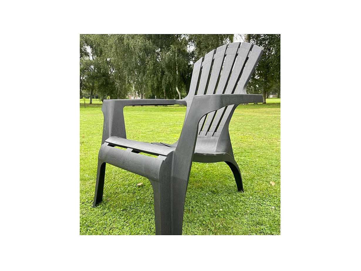 Fauteuil Adirondack en résine polypropylène (Lot de 2)
