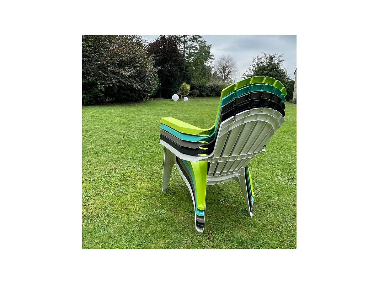 Fauteuil Adirondack en résine polypropylène (Lot de 2)