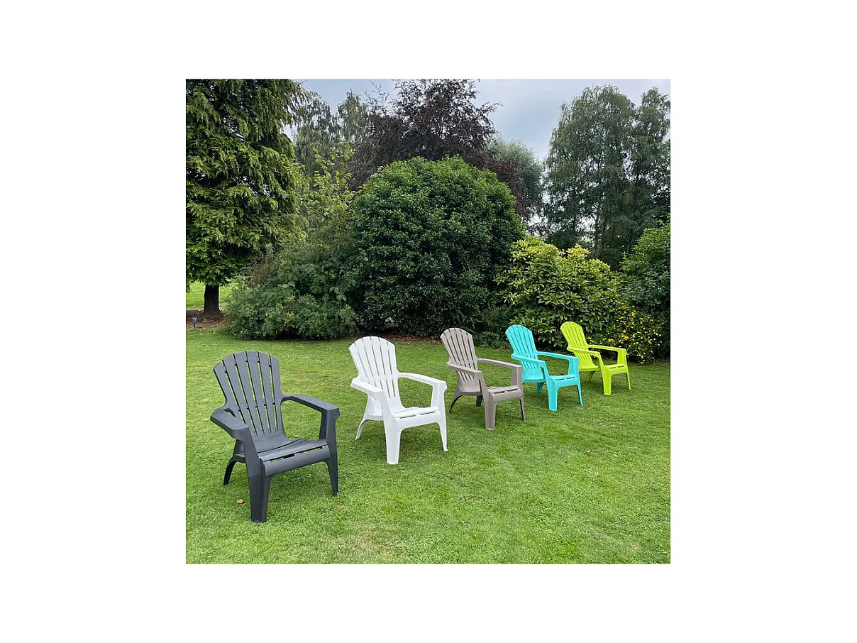 Fauteuil Adirondack en résine polypropylène (Lot de 2)