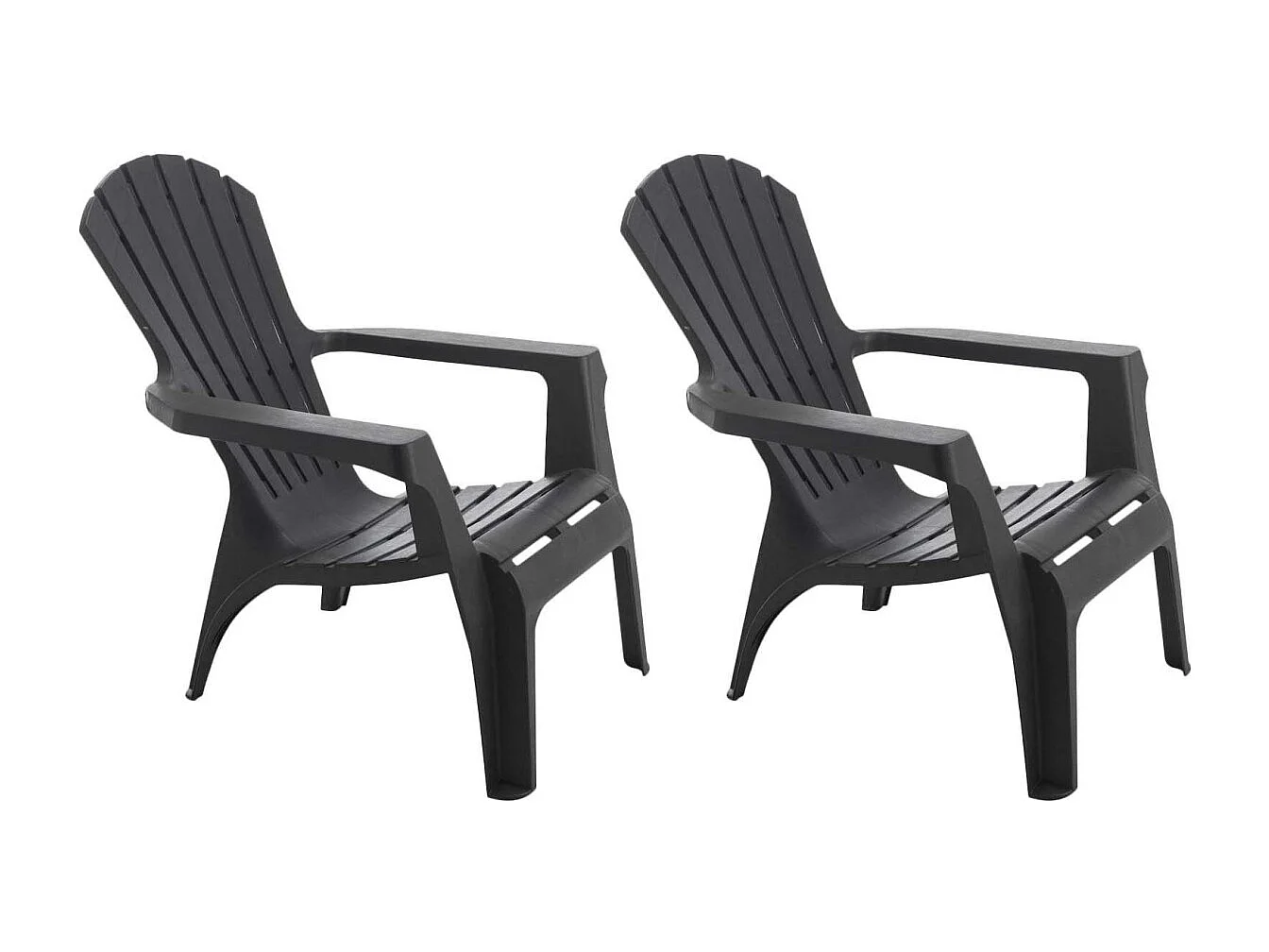 Fauteuil Adirondack en résine polypropylène (Lot de 2)