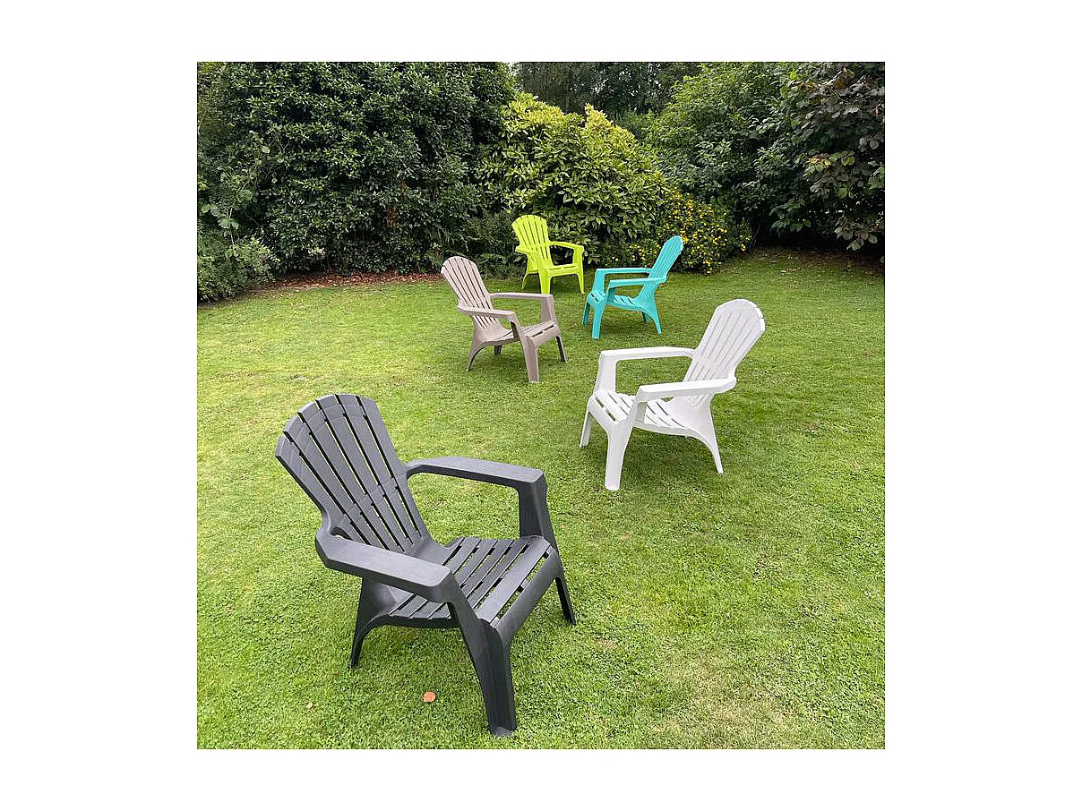 Fauteuil Adirondack en résine polypropylène (Lot de 2)