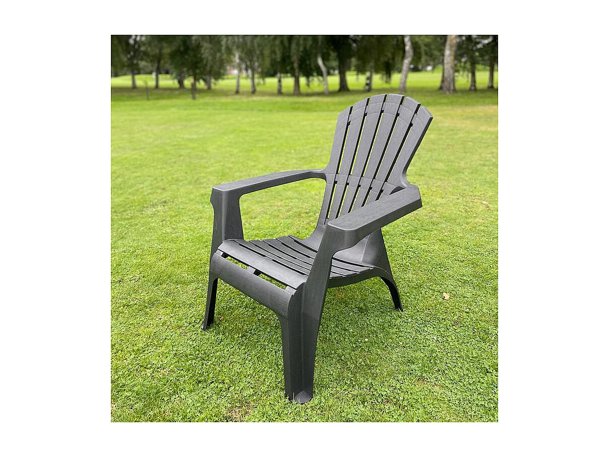 Fauteuil Adirondack en résine polypropylène (Lot de 2)