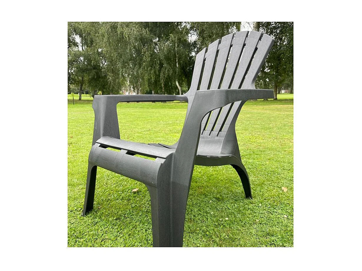 Fauteuil Adirondack en résine polypropylène (Lot de 2)