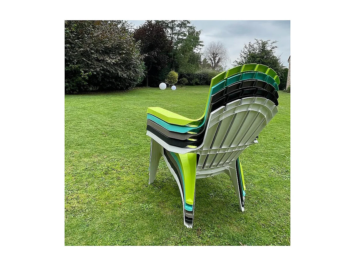 Fauteuil Adirondack en résine polypropylène (Lot de 2)