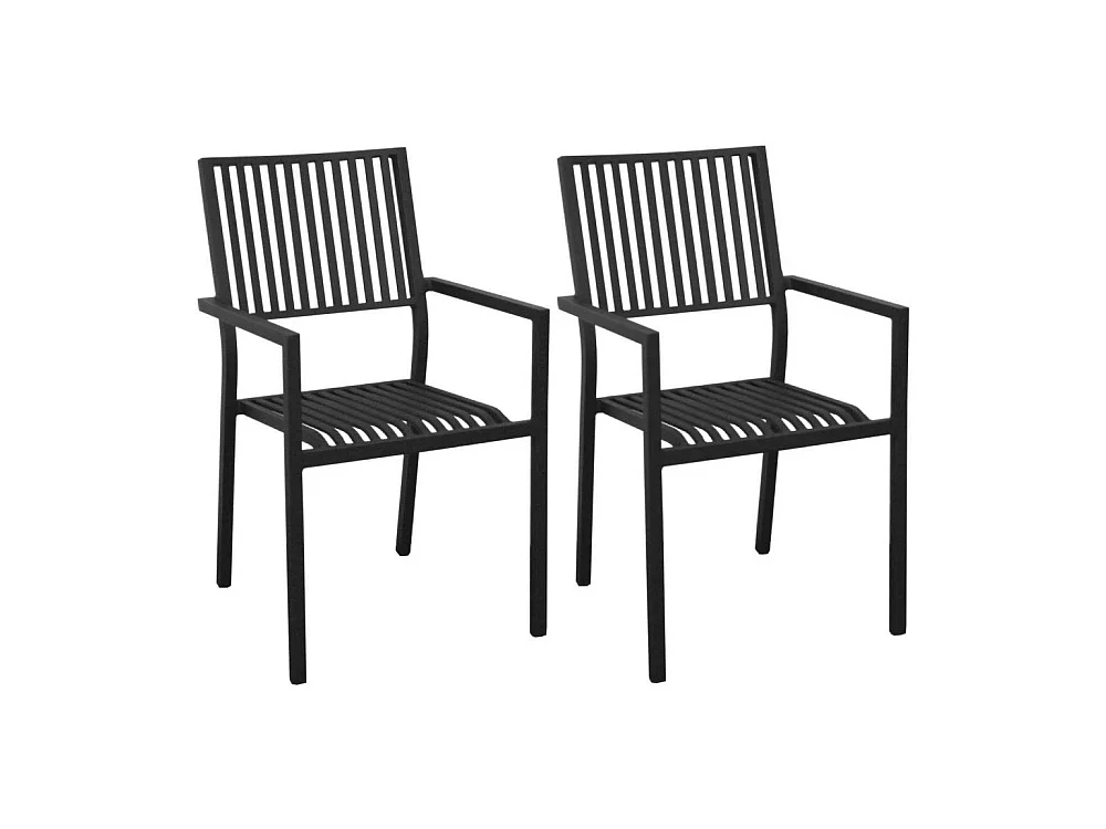 Fauteuils d'extérieur empilables en aluminium Cayo (Lot de 2)
