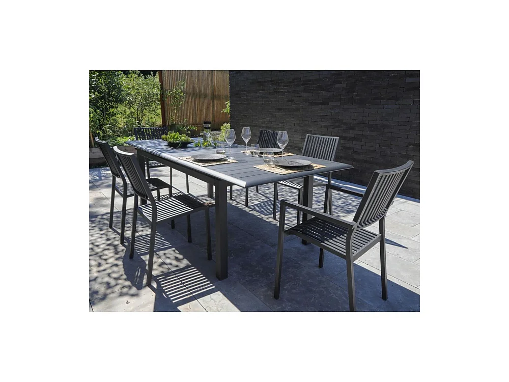 Fauteuils d'extérieur empilables en aluminium Cayo (Lot de 2)