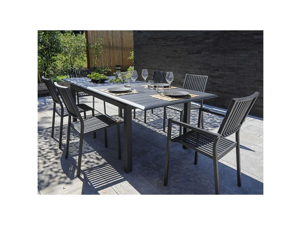 Fauteuils d'extérieur empilables en aluminium Cayo (Lot de 2)