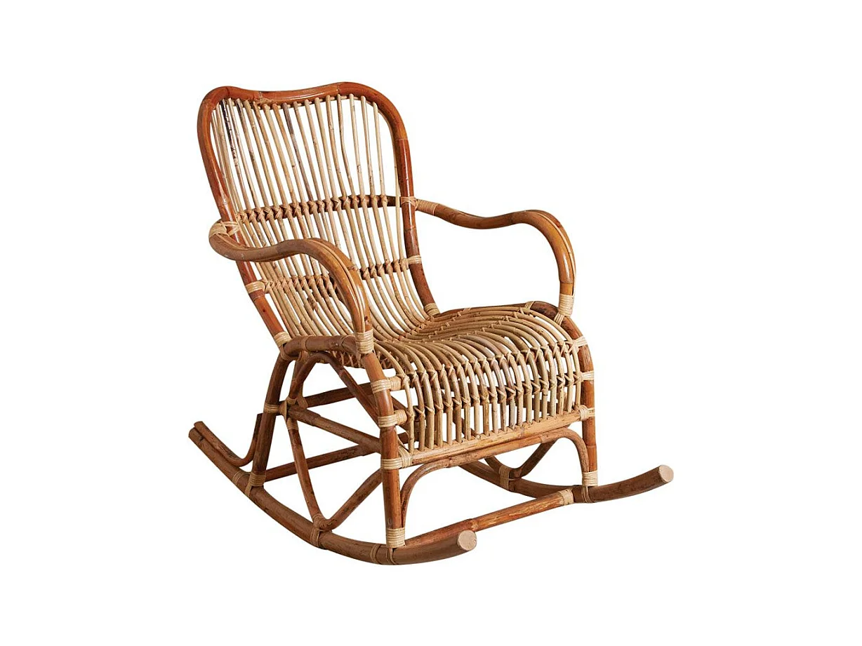 Rocking chair en rotin naturel Paya
