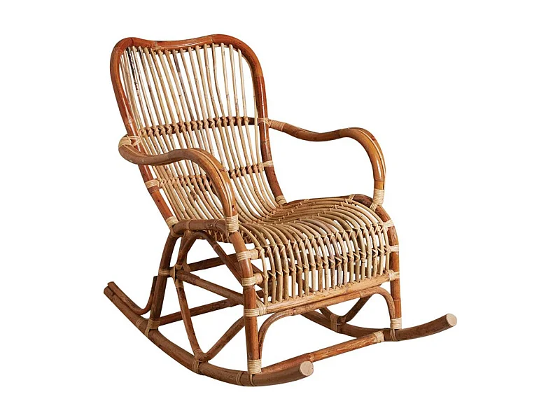 Rocking chair en rotin naturel Paya