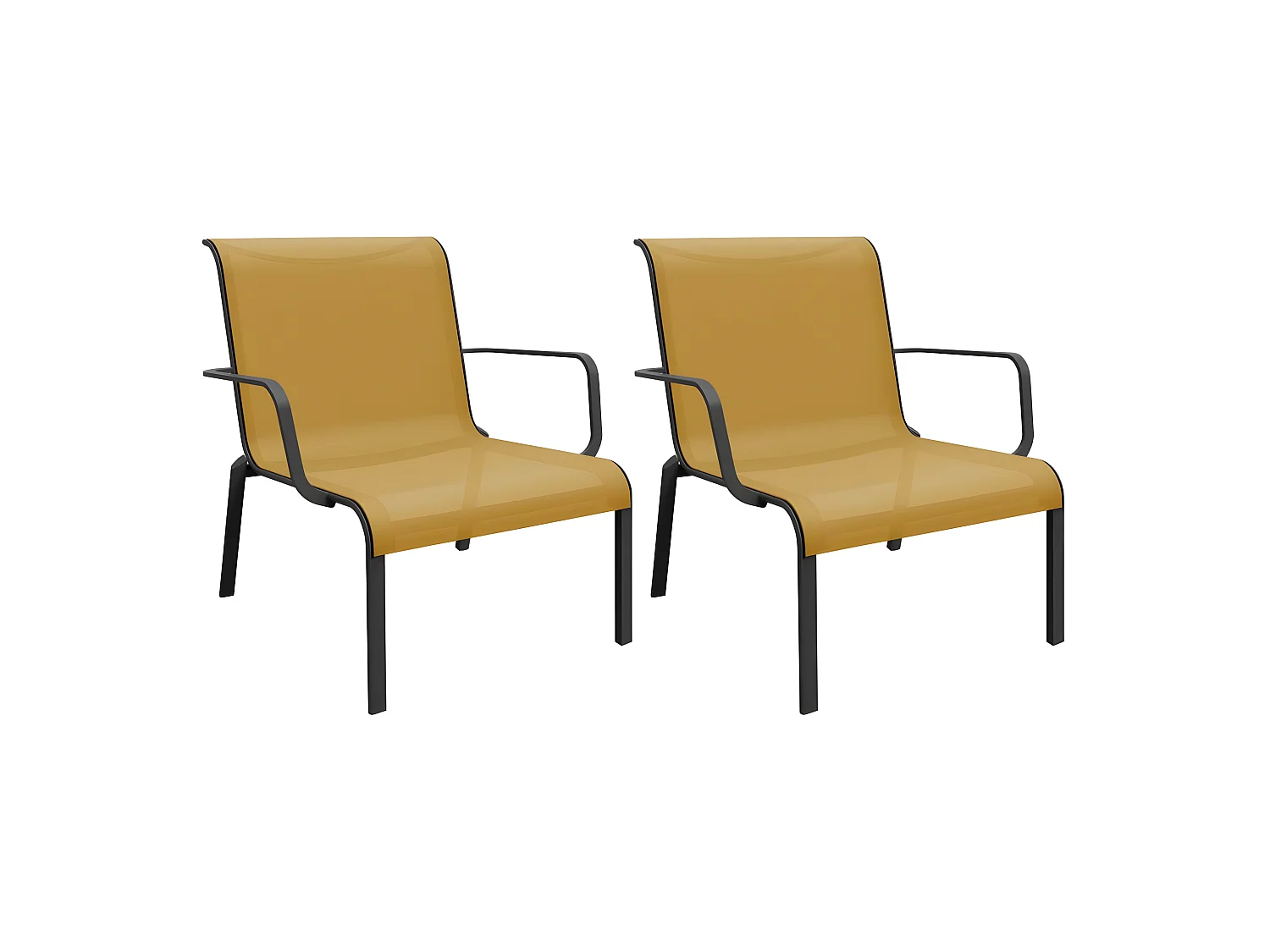 Fauteuils lounge pour l'extérieur en aluminium Cauro (Lot de 2)
