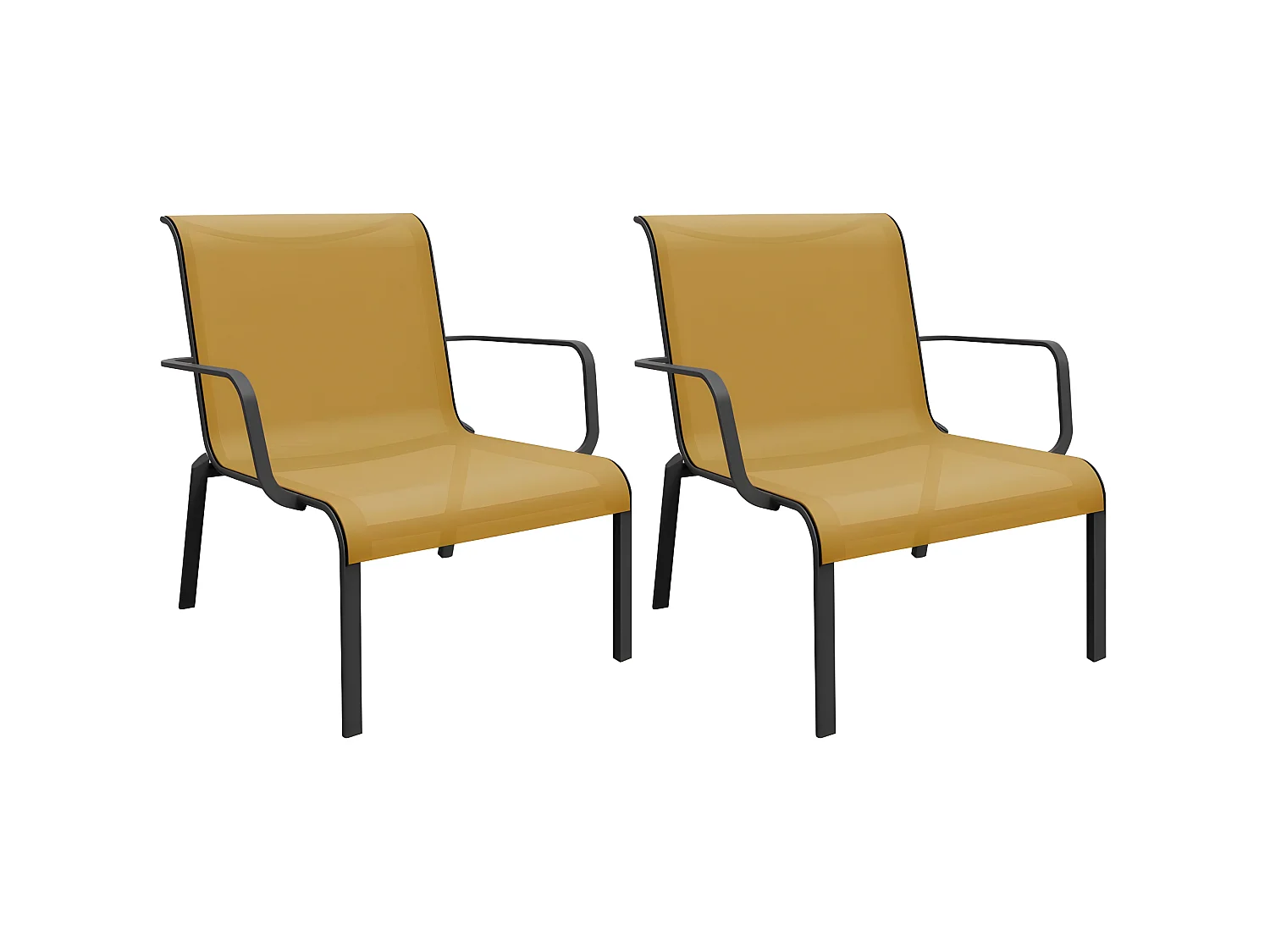 Fauteuils lounge pour l'extérieur en aluminium Cauro (Lot de 2)