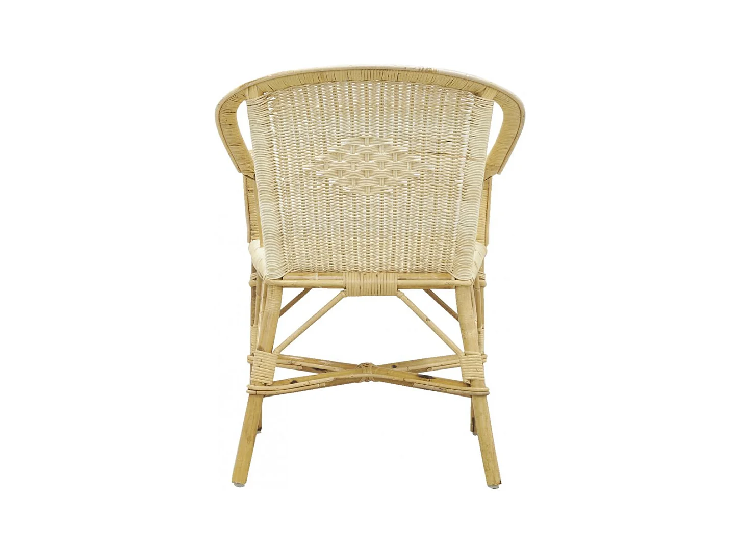 Fauteuil crapaud en manau et moelle de rotin naturelle