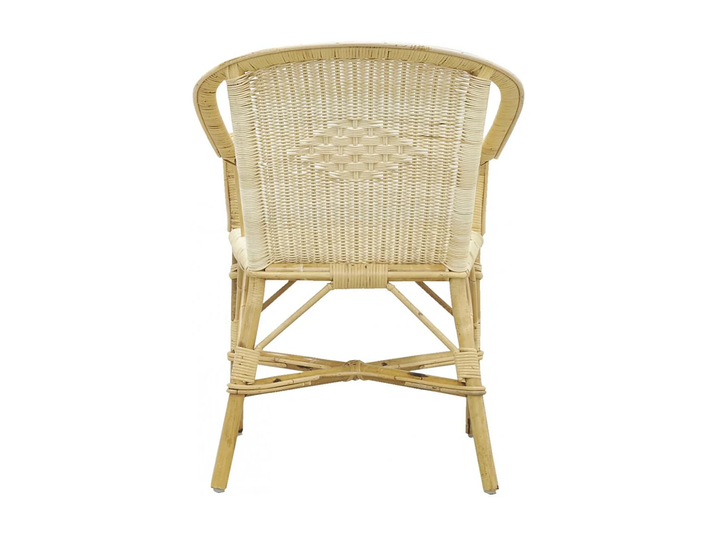 Fauteuil crapaud en manau et moelle de rotin naturelle