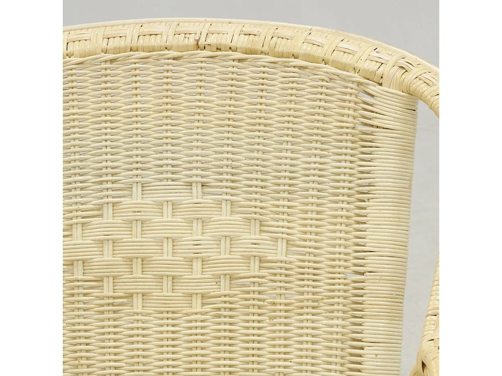 Fauteuil crapaud en manau et moelle de rotin naturelle