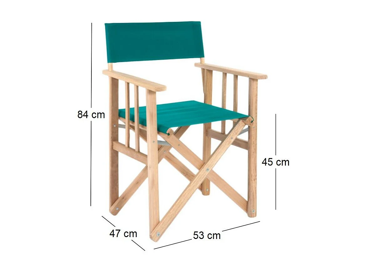 Fauteuil metteur en scène en eucalyptus (vert) Vert