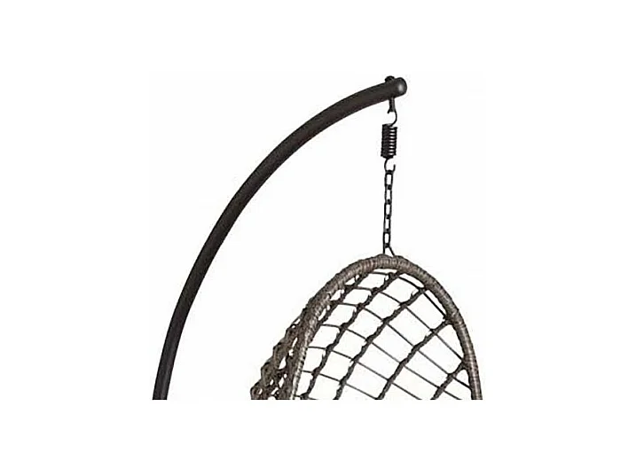 Fauteuil oeuf en polyrésine et acier réglable