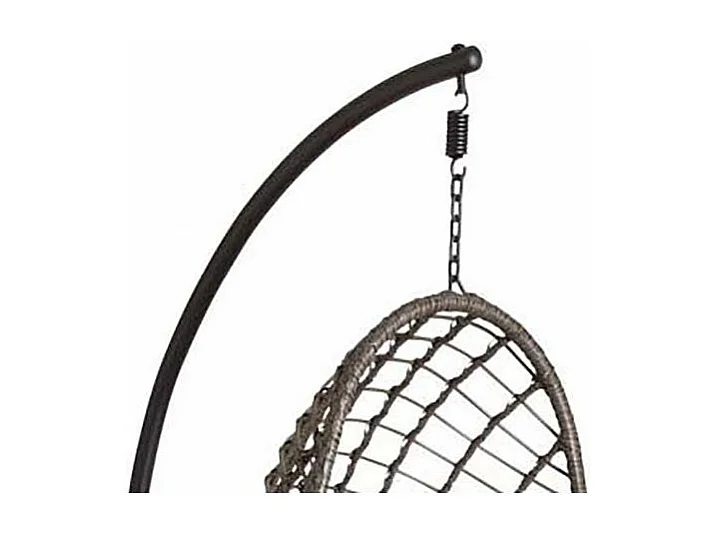 Fauteuil oeuf en polyrésine et acier réglable