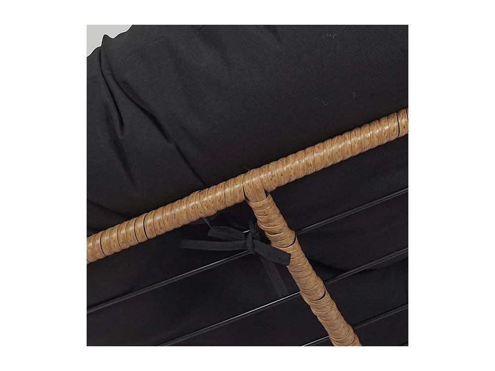 Fauteuil Cancun Noir, Marron