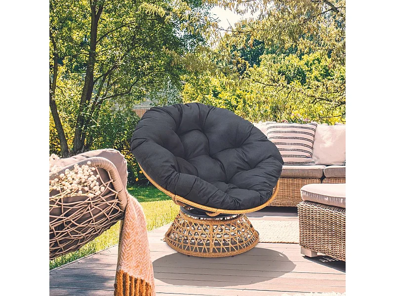 Fauteuil Cancun Noir, Marron