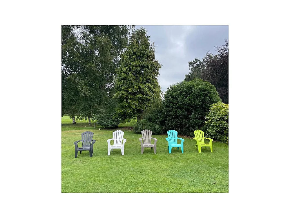 Fauteuil Adirondack de Jardin en Résine Empilable Blanc