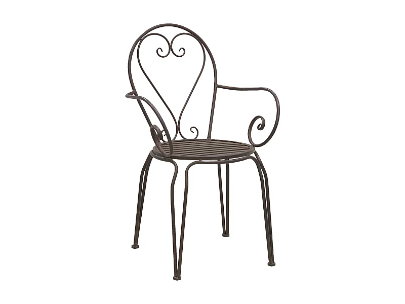 Sessel aus gealtertem Metall