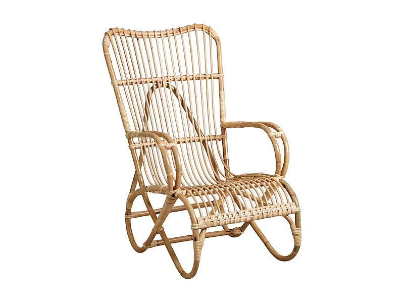 Fauteuil en manau naturel Taman