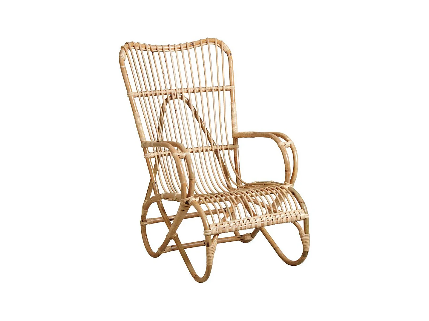 Fauteuil en manau naturel Taman