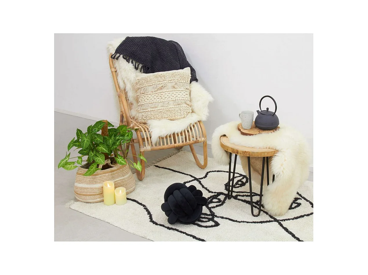 Fauteuil en manau naturel Taman