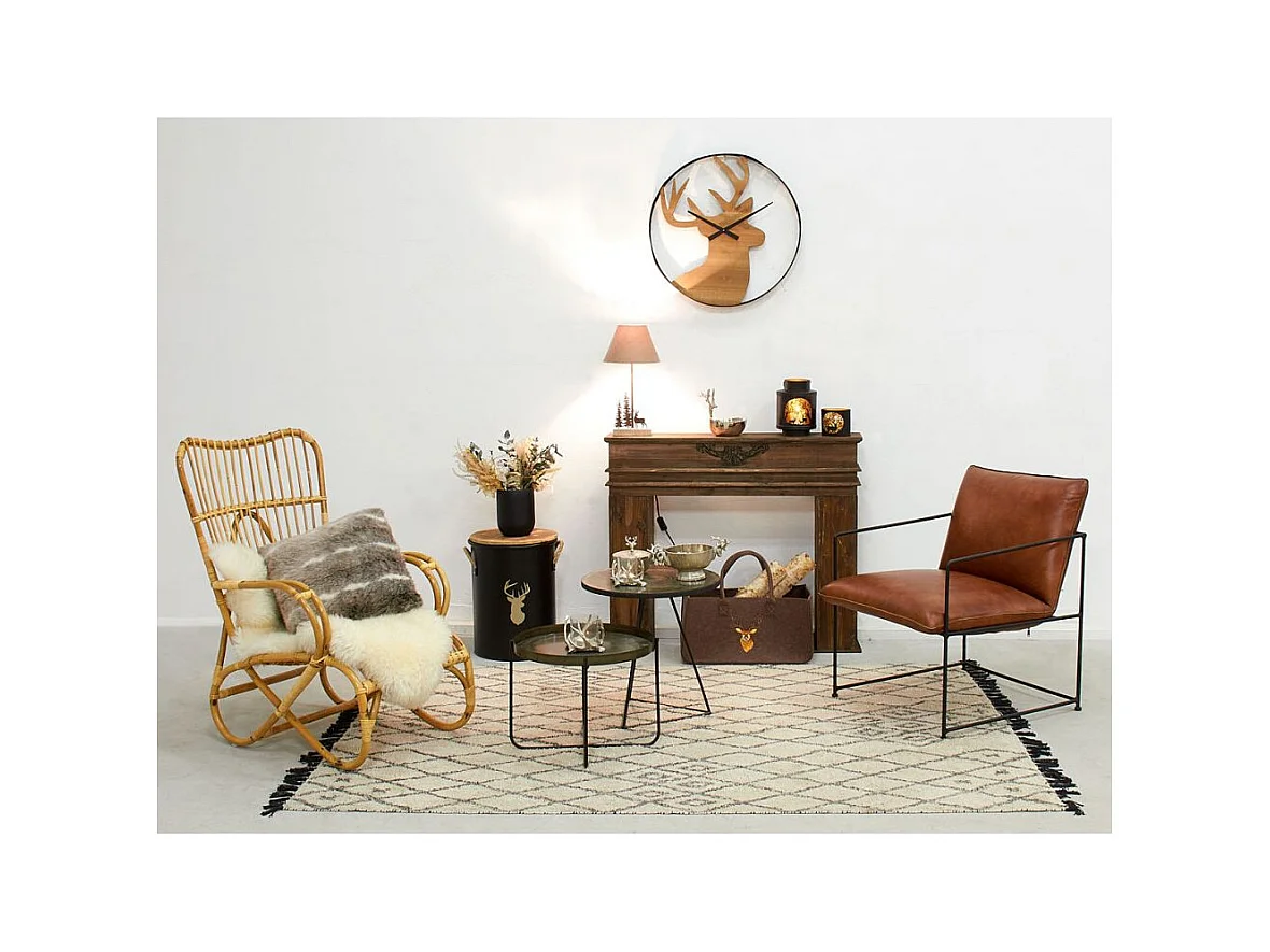 Fauteuil en manau naturel Taman