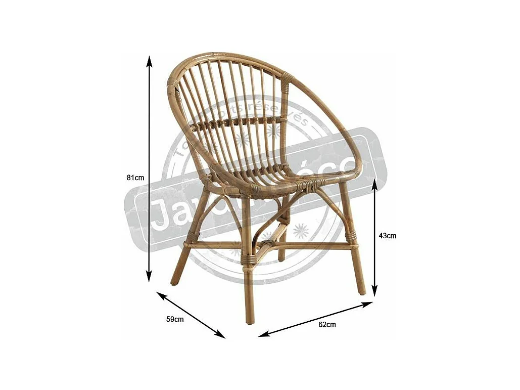 Fauteuil en manau Coque