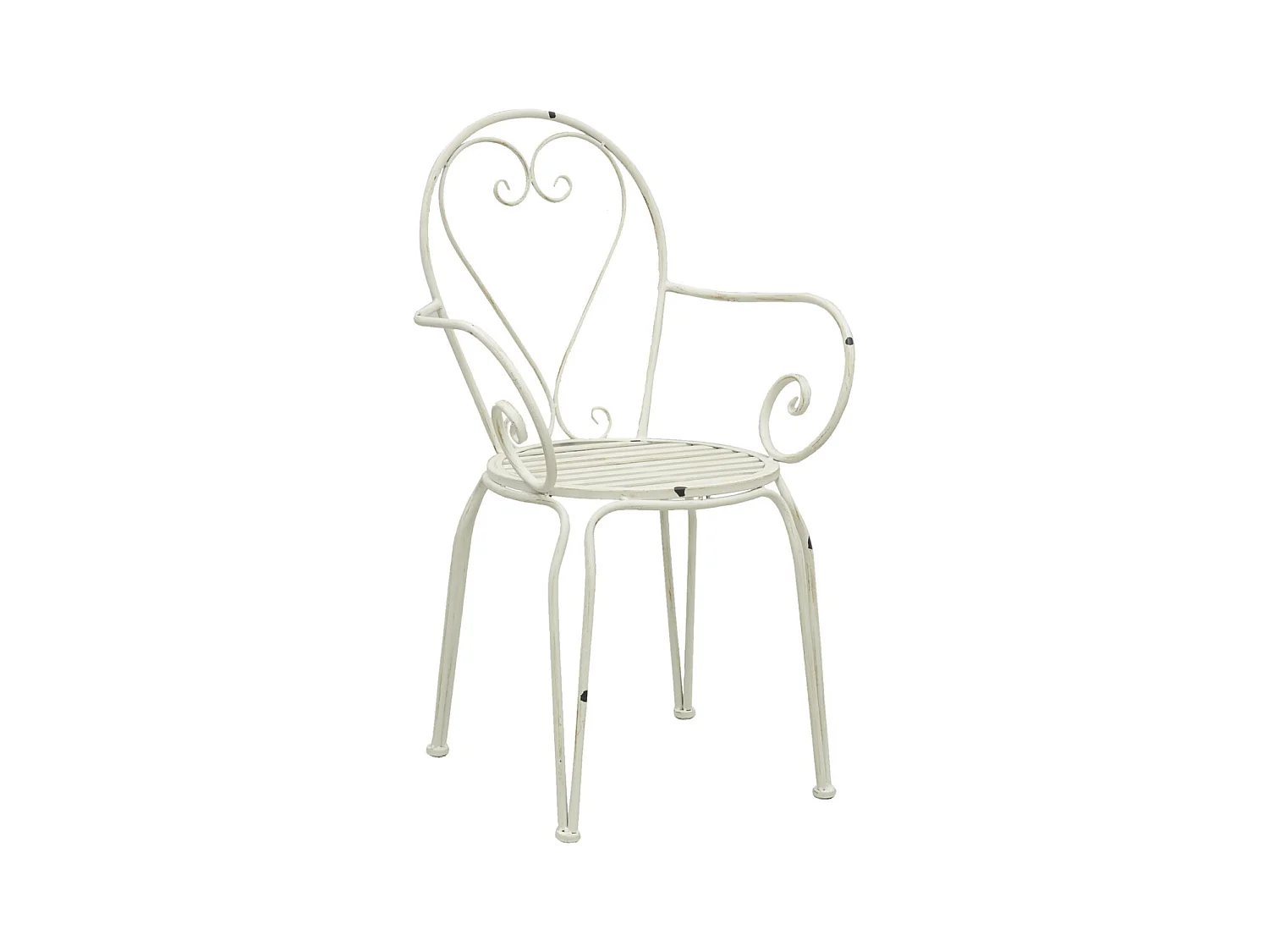 Fauteuil en métal vieilli