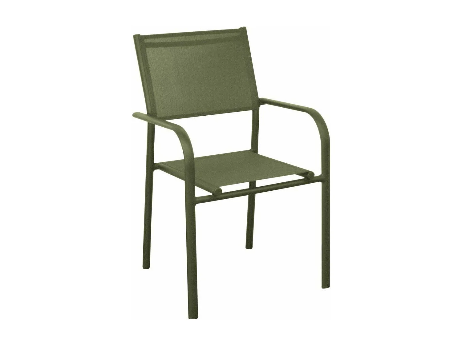 Fauteuil en aluminium Duca (Lot de 6) Vert
