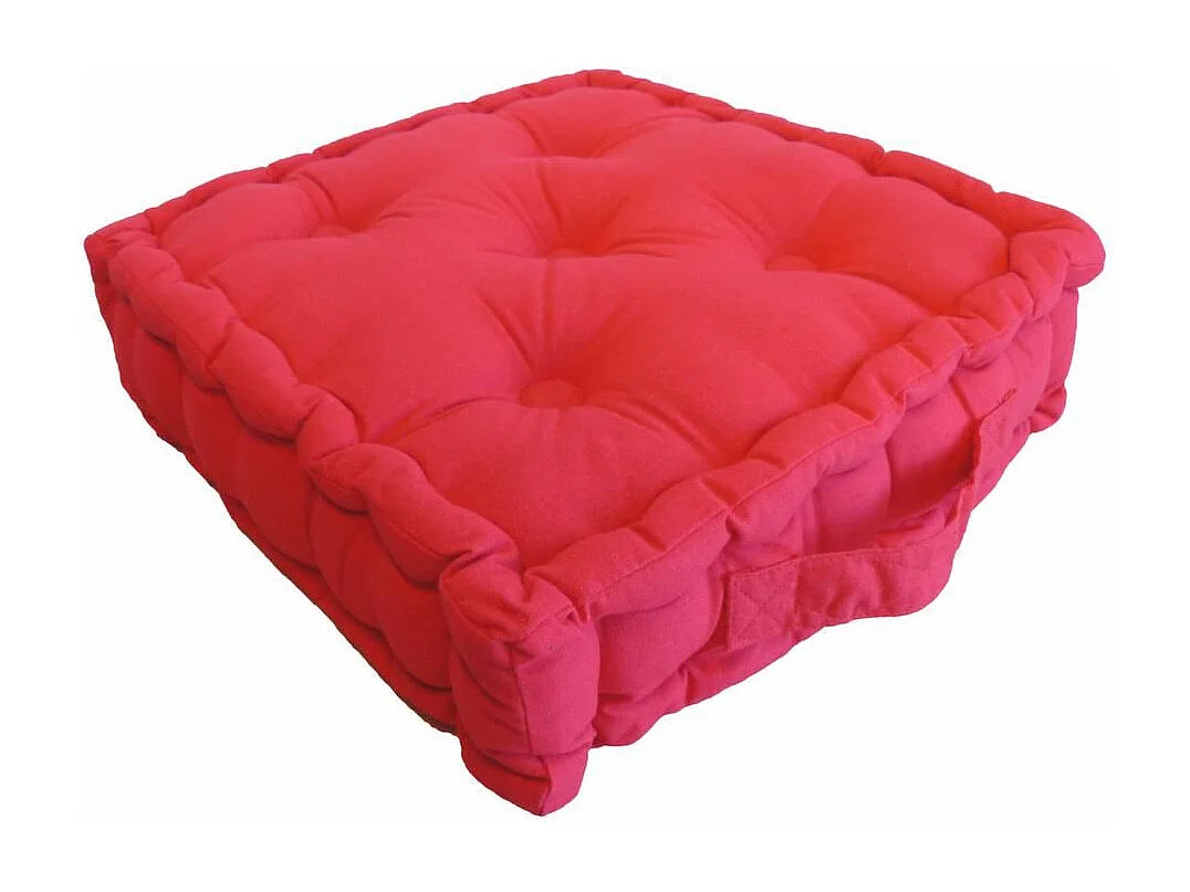 Coussin de sol en coton 40 cm (Lot de 6) Rouge