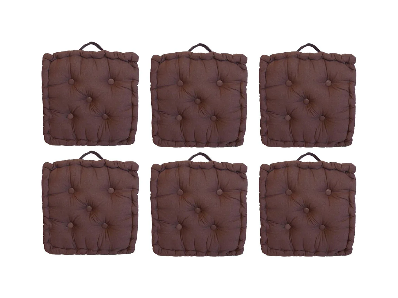 Coussin de sol en coton 40 cm (Lot de 6)