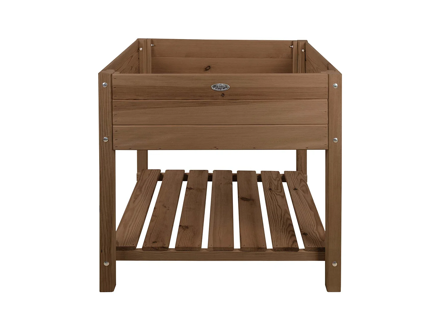 Carré potager en pin teinté sur pieds Largeur 78 cm