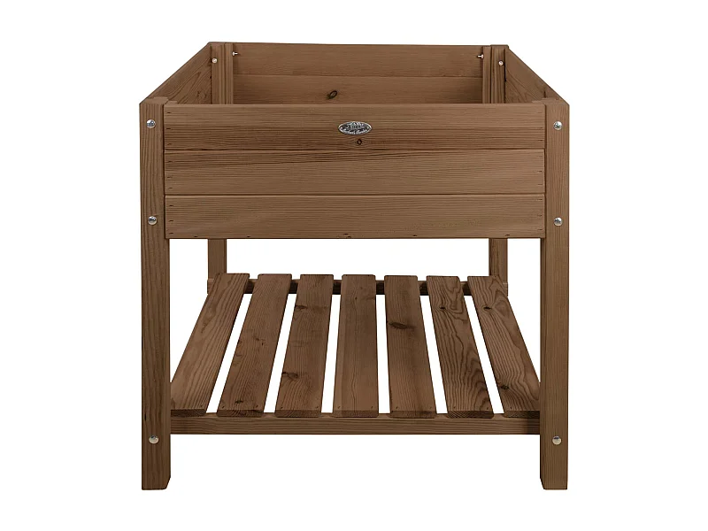 Carré potager en pin teinté sur pieds Largeur 78 cm