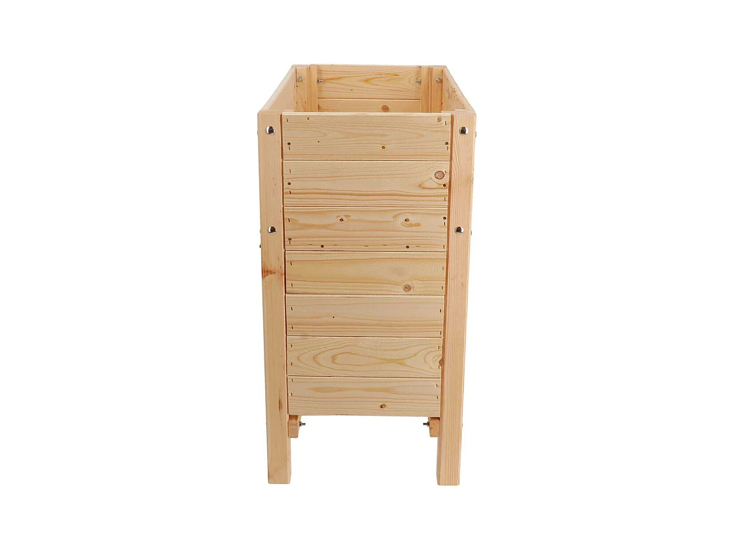 Carré potager avec espace de stockage en pin