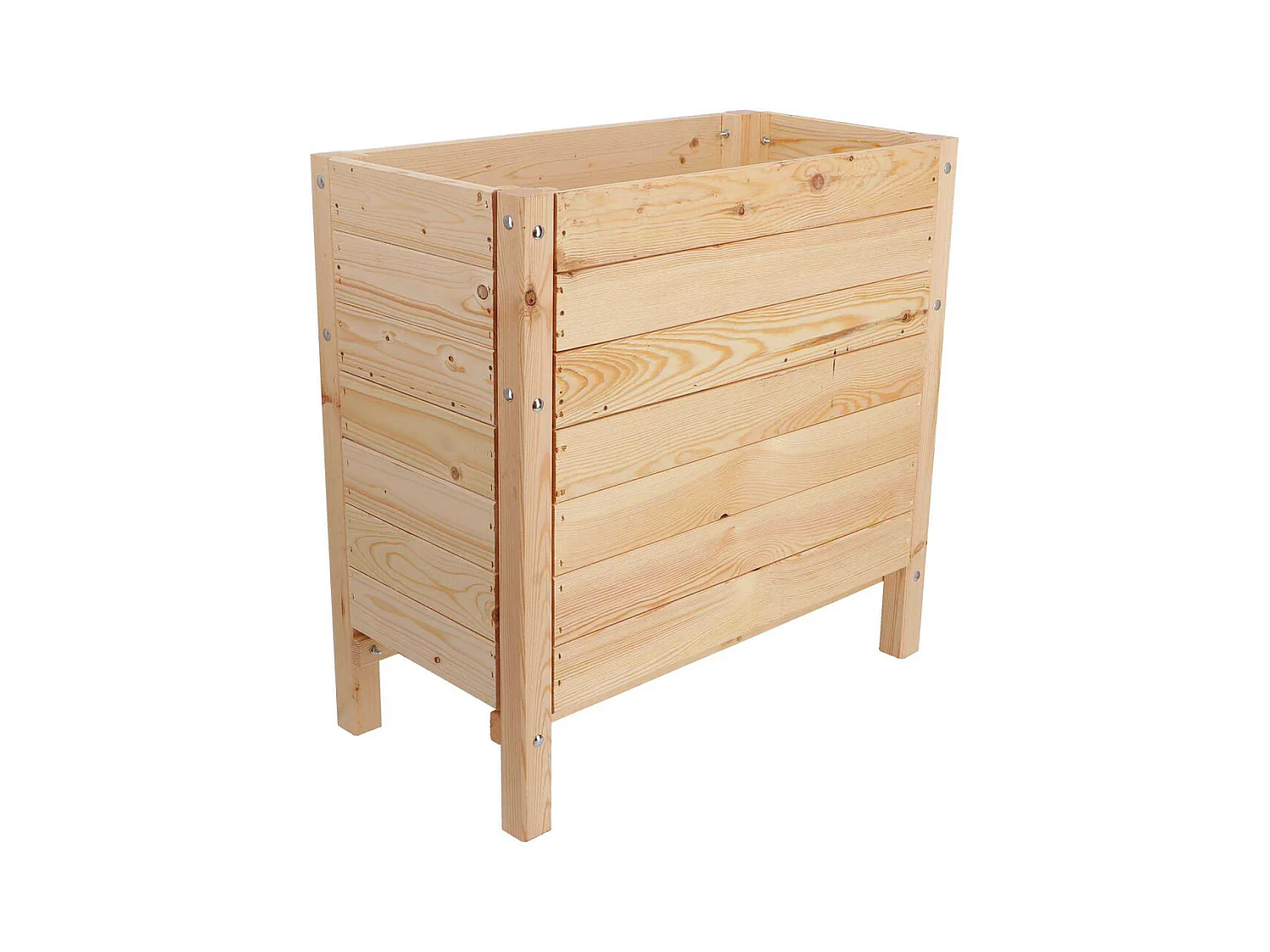 Carré potager avec espace de stockage en pin