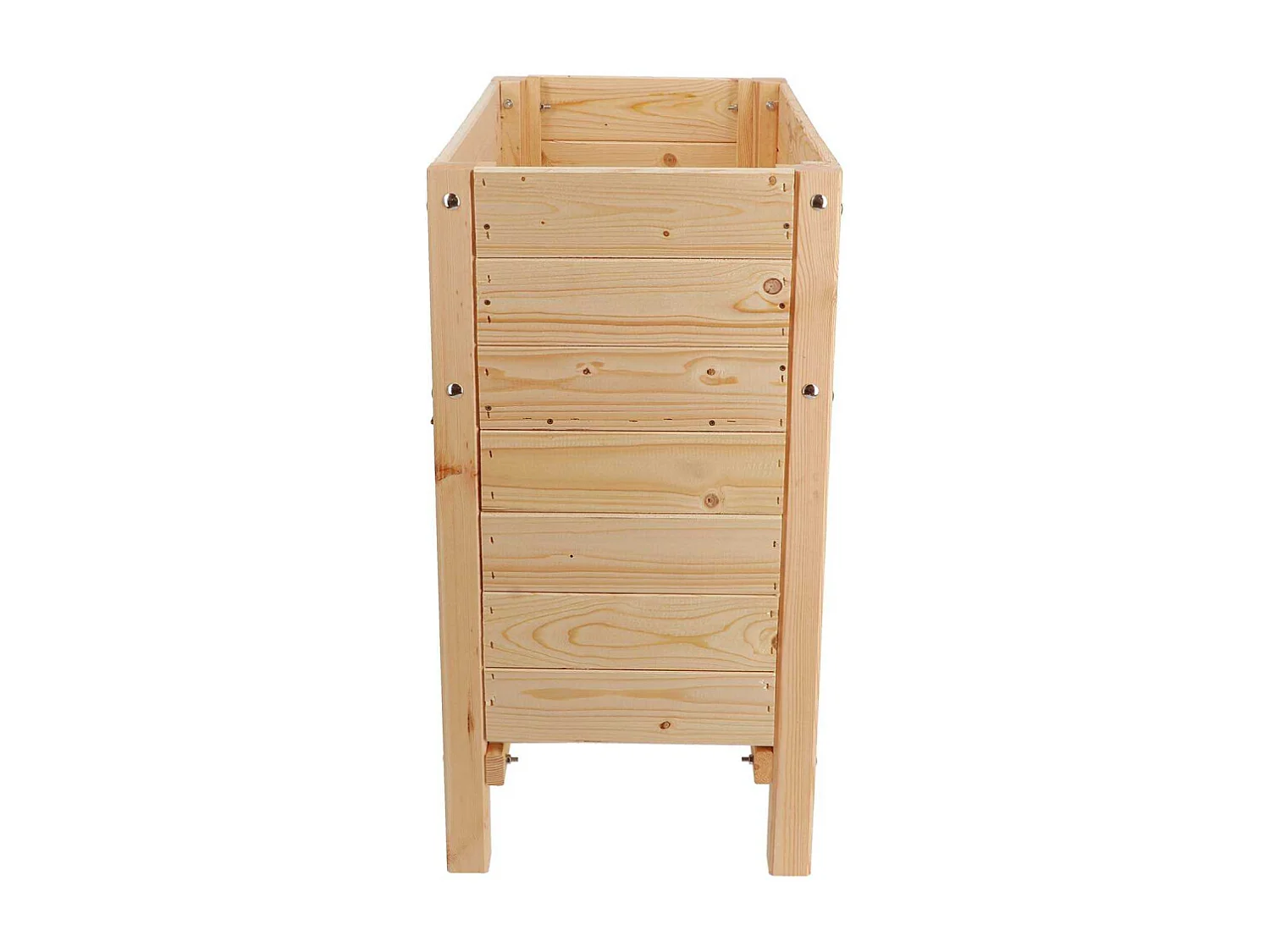 Carré potager avec espace de stockage en pin