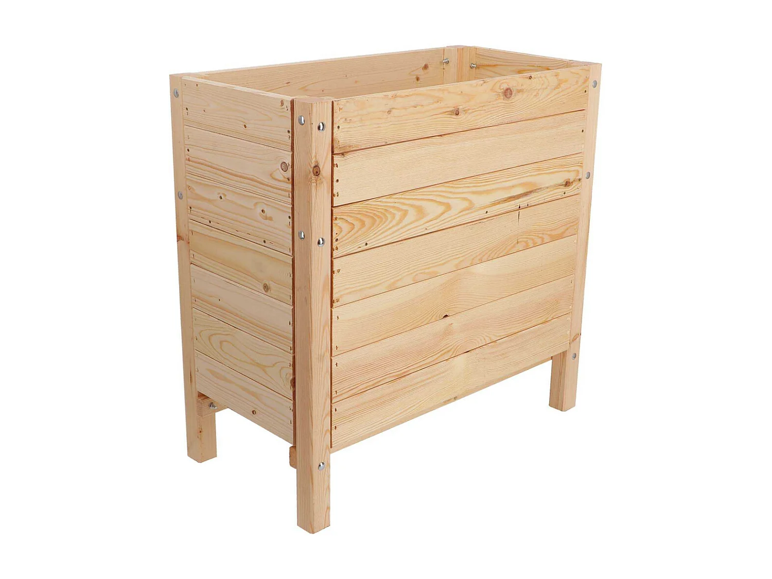 Carré potager avec espace de stockage en pin