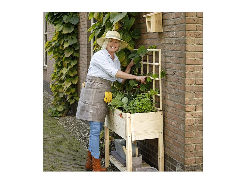 Carré potager en pin naturel sur pieds Largeur 40 cm