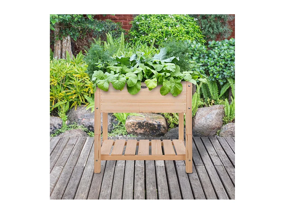 Carré potager en pin naturel sur pieds Largeur 40 cm