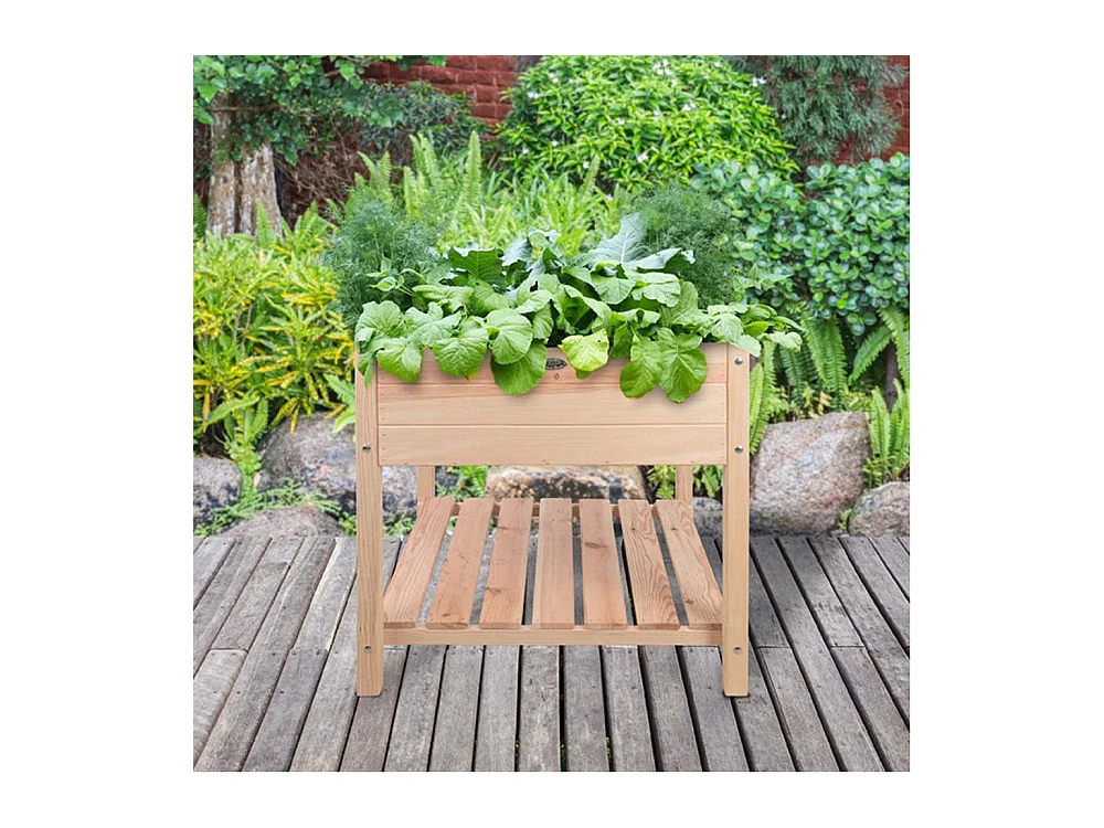 Carré potager en pin naturel sur pieds Largeur 78 cm