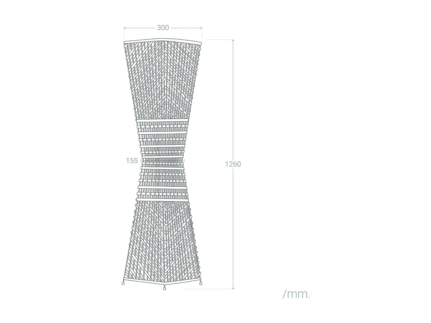 Lampadaire Fibres Naturelles Bijie Naturel