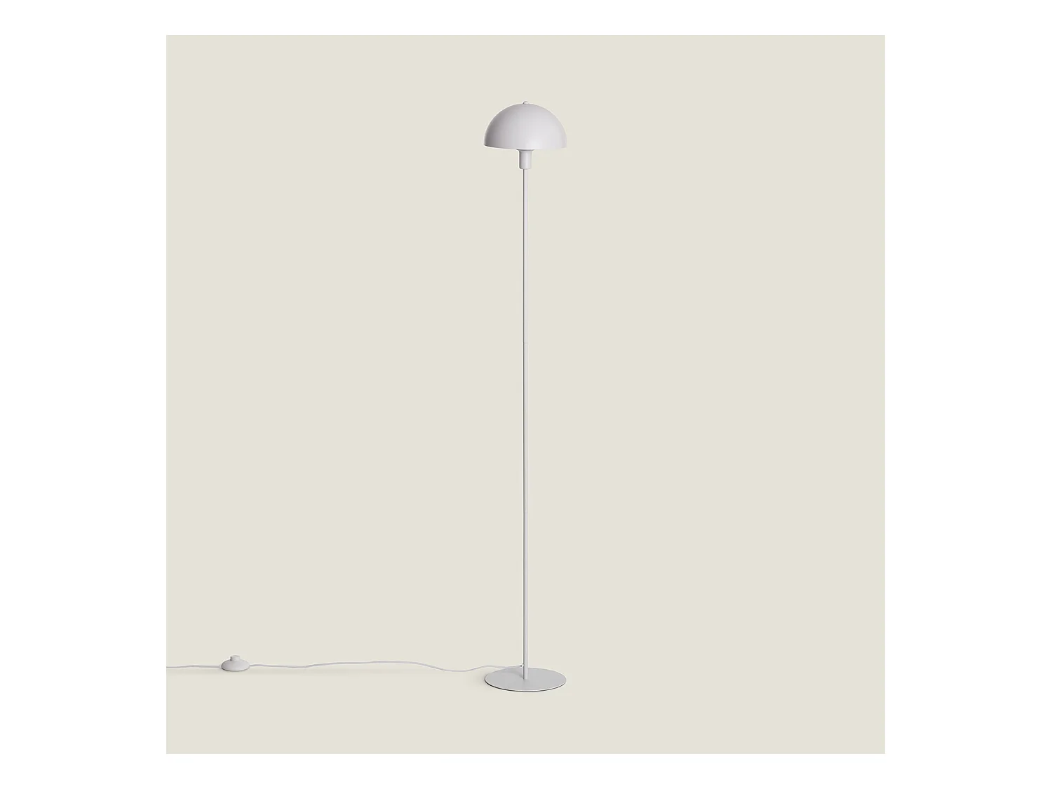 Lampada da Terra Metallo Madow Bianco