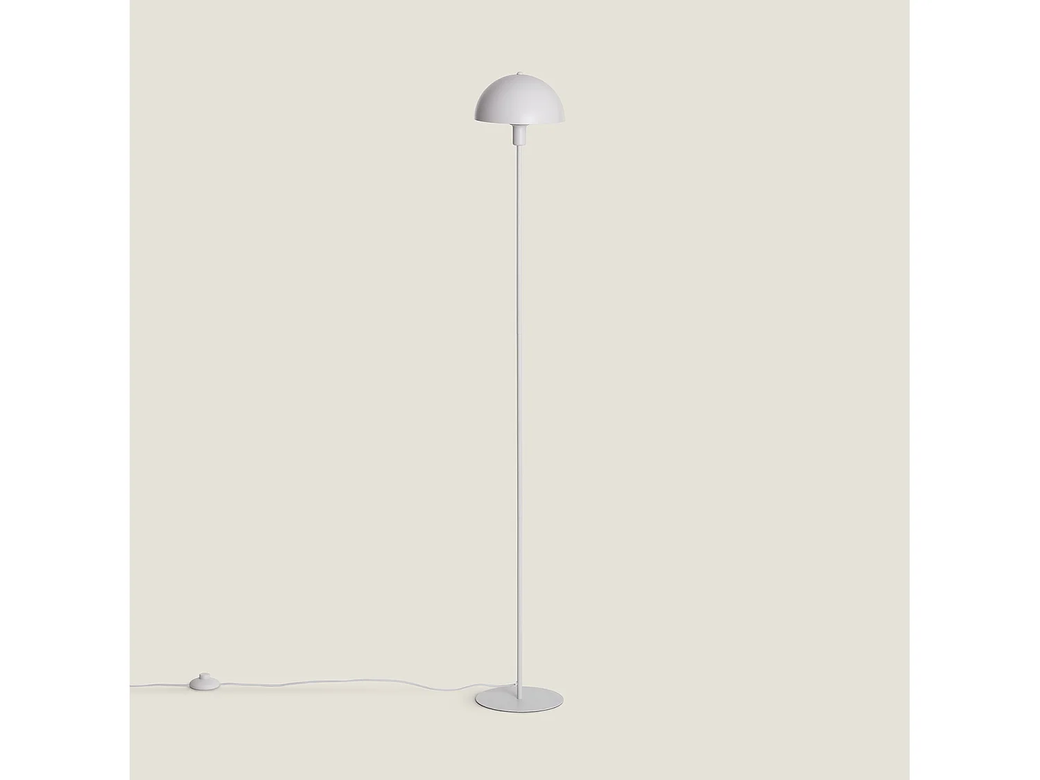 Lampada da Terra Metallo Madow Bianco