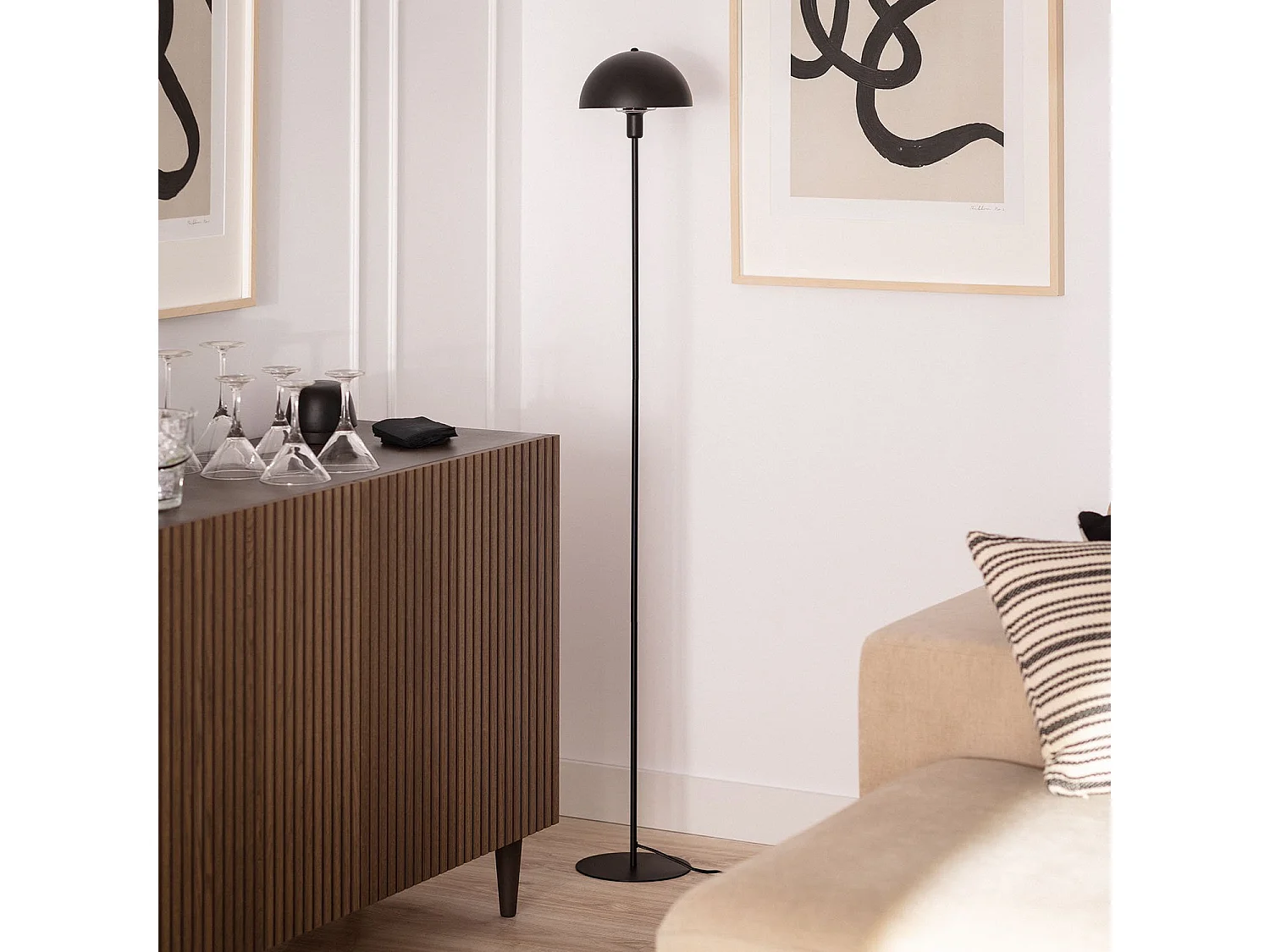 Lampadaire Métal Madow  Blanc