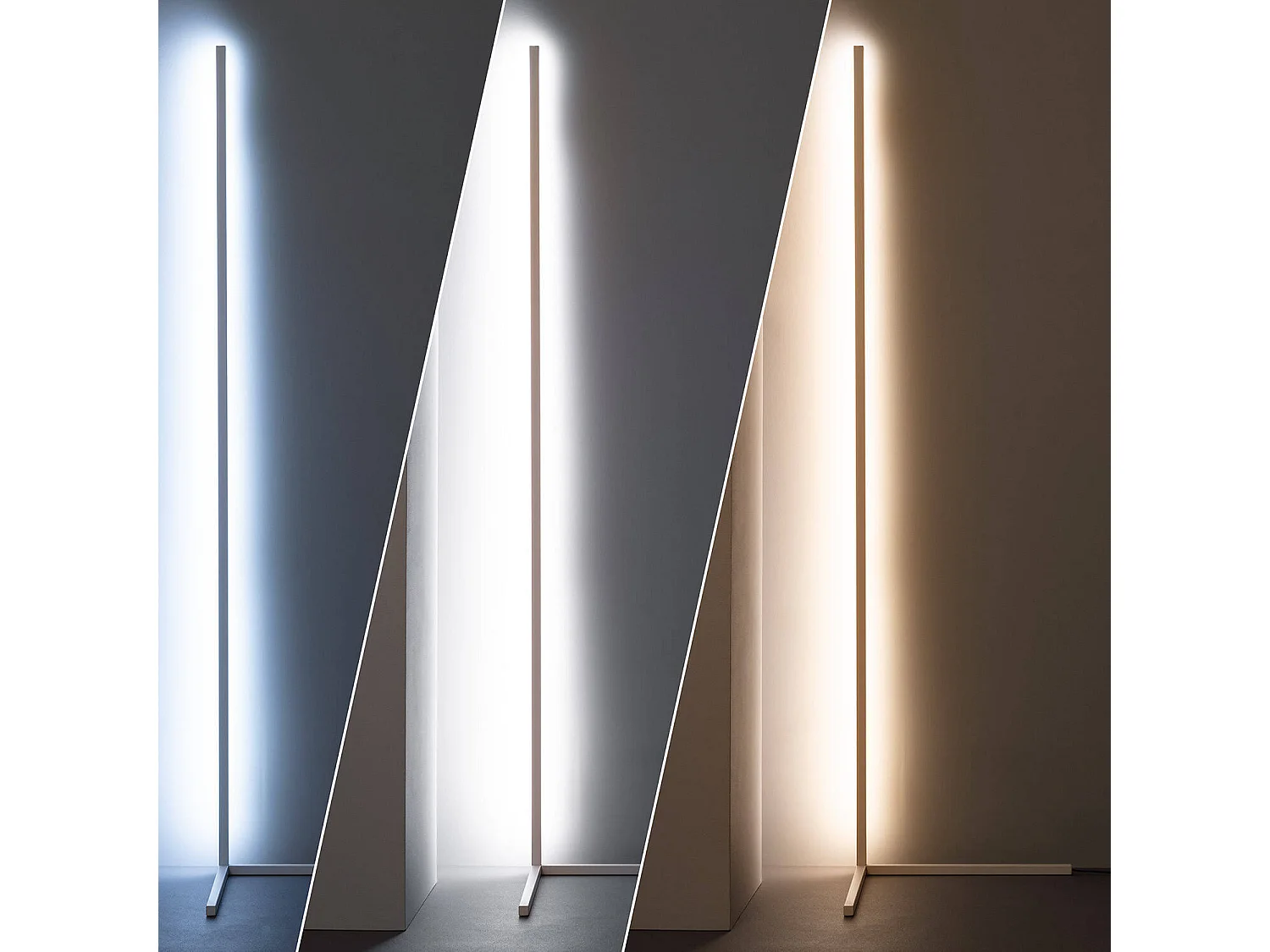 Lampadaire LED RGB+CCT Luxy 20W Blanc