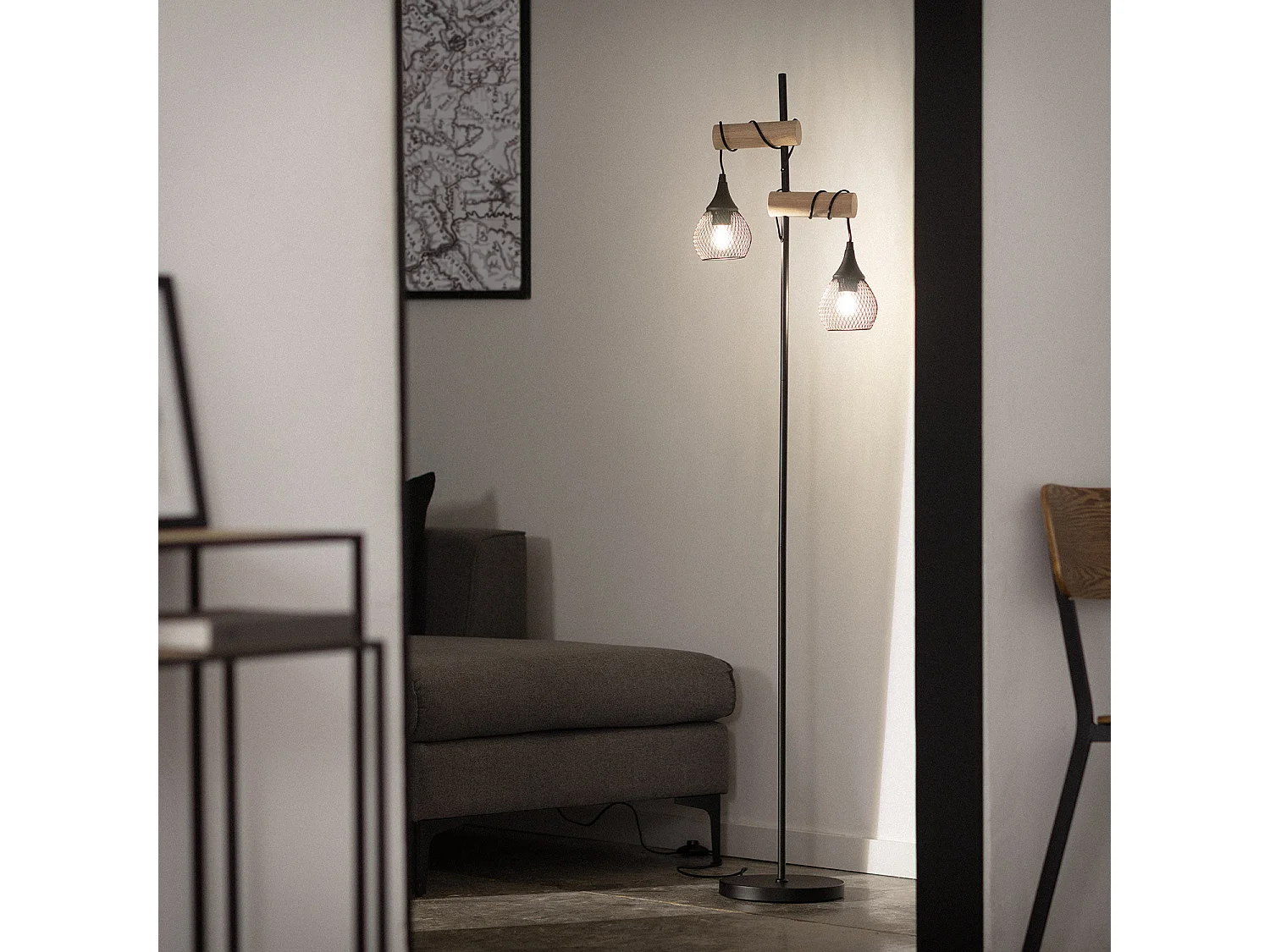 Lampadaire Monah Noir